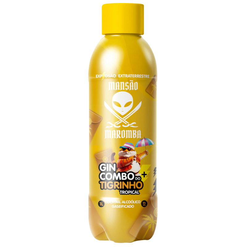 Gin + Combo Tigrinho Tropical 1L (6 unidades)